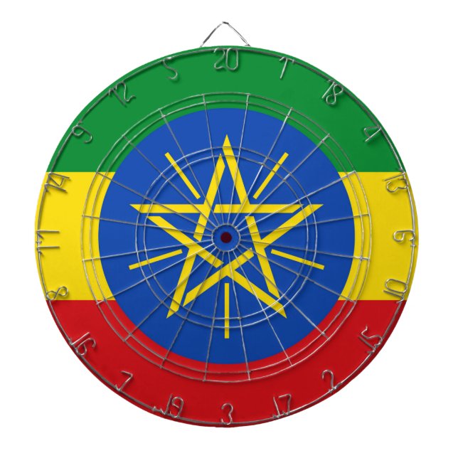 Dartboard with Flag of Ethiopia (Front)