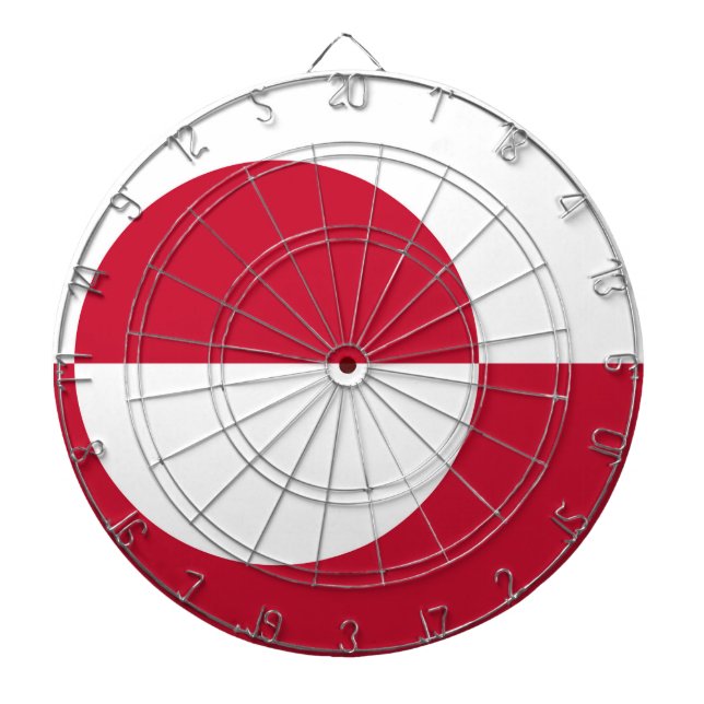 Dartboard with Flag of Greenland (Front)
