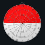 Dartboard with Flag of Indonesia<br><div class="desc">Bring a patriotic twist to game night with this bold dartboard featuring the striking red and white design of the Indonesian flag. Perfectly centred with the iconic bicolor layout—red symbolising courage and white for honesty—this dartboard transforms any space into a tribute to Indonesian pride. Whether you're hosting a gathering, decorating...</div>