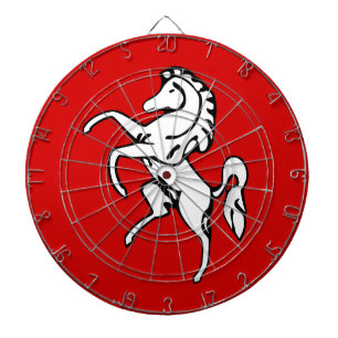 Dartboard with Flag of Kent, England