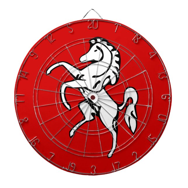 Dartboard with Flag of Kent, England (Front)