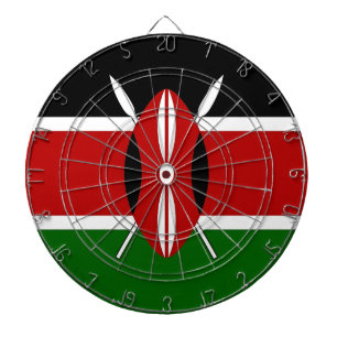 Dartboard with Flag of Kenya