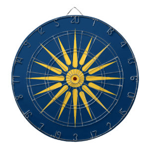 Dartboard with Flag of Macedonia, Greece