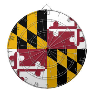 Dartboard with Flag of Maryland, USA