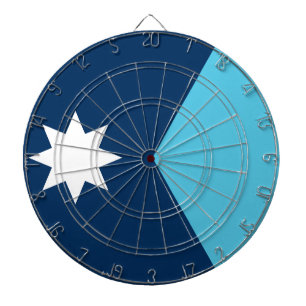 Dartboard with Flag of Minnesota, USA