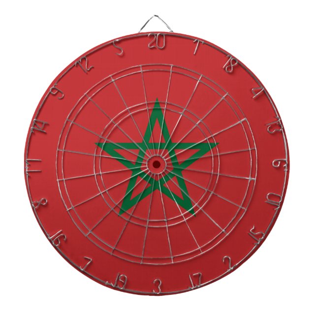 Dartboard with Flag of Morocco (Front)