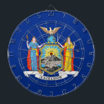 Dartboard with Flag of New York, USA<br><div class="desc">Elevate your game room with a touch of Empire State pride using our exclusive dartboard featuring the flag of New York State! This high-quality dartboard is perfect for adding a vibrant representation of New York State to your recreational space. Showcasing the iconic New York State flag, it combines functional entertainment...</div>