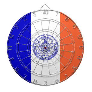 Dartboard with Flag of New York, USA