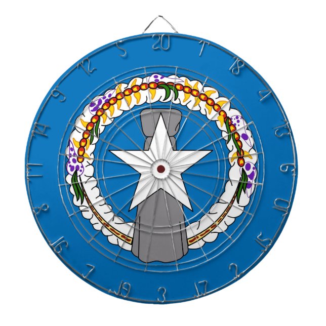 Dartboard with Flag of Northern Mariana, USA (Front)