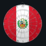Dartboard with Flag of Peru<br><div class="desc">Elevate your game room with our exceptional dartboard featuring the flag of Peru! This dartboard is not just for playing; it’s a vibrant homage to Peruvian culture and national pride. The striking design prominently displays the Peruvian flag, making it a standout piece that adds character and flair to any recreational...</div>