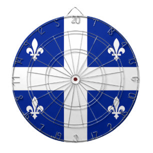Dartboard with Flag of Quebec, Canada