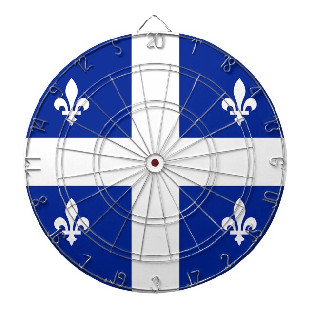 Dartboard with Flag of Quebec, Canada (Front)