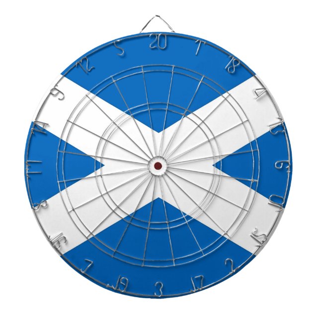 Dartboard with Flag of Scotland (Front)