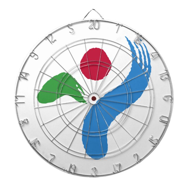 Dartboard with Flag of Seoul, South Korea (Front)