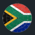Dartboard with Flag of South Africa<br><div class="desc">Add a touch of South African pride to your game room with our exclusive dartboard featuring the flag of South Africa! Crafted with meticulous attention to detail, this dartboard is not just a functional game accessory; it’s a celebration of South Africa’s vibrant culture and heritage. The stylish design prominently displays...</div>