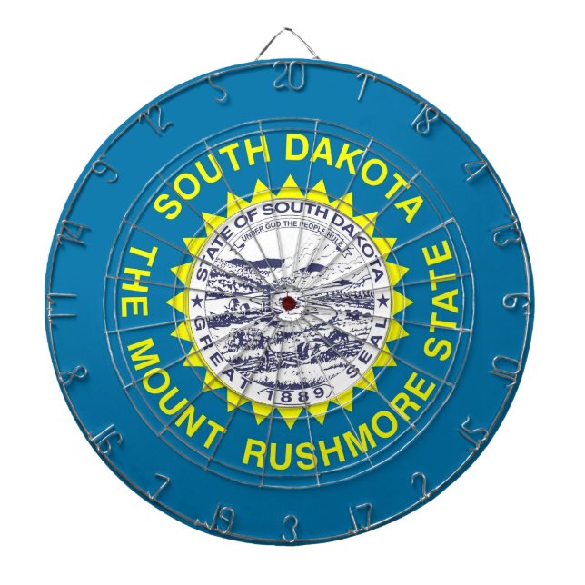 Dartboard with Flag of South Dakota, USA (Front)