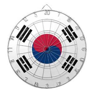 Dartboard with Flag of South Korea