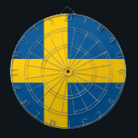 Dartboard with Flag of Sweden<br><div class="desc">Bring Swedish pride to game night with our dartboard featuring the flag of Sweden! This high-quality dartboard is more than just a fun pastime; it’s a celebration of Sweden’s heritage, perfect for adding a cultural touch to your game room, office, or recreational space. The iconic Swedish flag is prominently displayed,...</div>