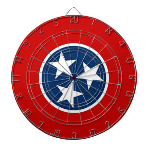 Dartboard with Flag of Tennessee, USA