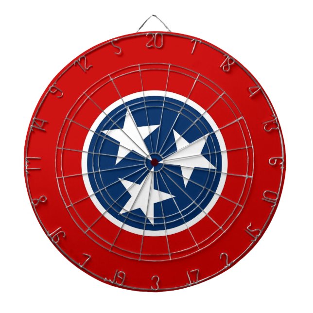 Dartboard with Flag of Tennessee, USA (Front)