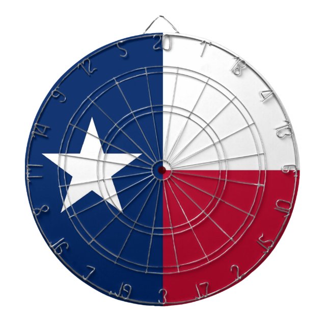 Dartboard with Flag of Texas, USA (Front)