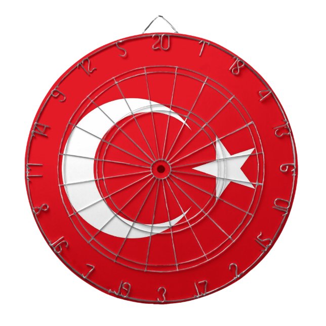 Dartboard with Flag of Turkey (Front)