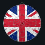 Dartboard with Flag of United Kingdom<br><div class="desc">Add a touch of British pride to your game room with our exclusive dartboard featuring the flag of the United Kingdom! Crafted with meticulous attention to detail, this dartboard is more than just a game accessory; it’s a celebration of the UK's rich heritage and cultural pride. The elegant design prominently...</div>