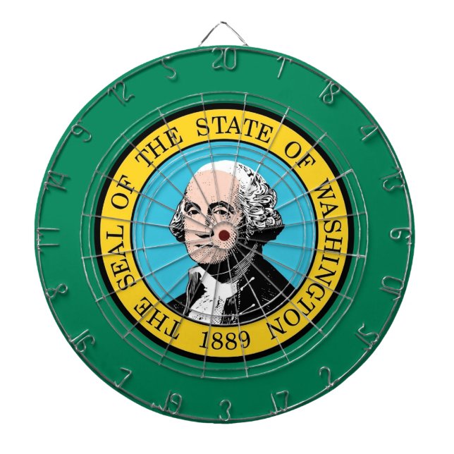 Dartboard with Flag of Washington, USA (Front)