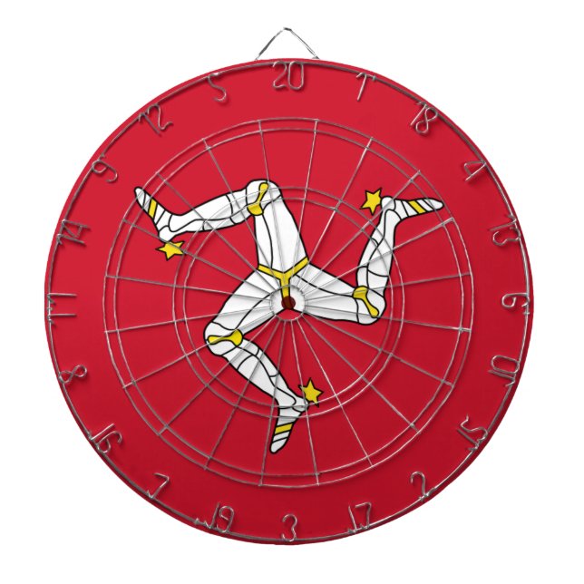 Dartboard with Isle of Man Flag, UK (Front)