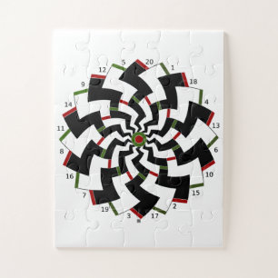 Dartboard Zigzag Design Jigsaw Puzzle