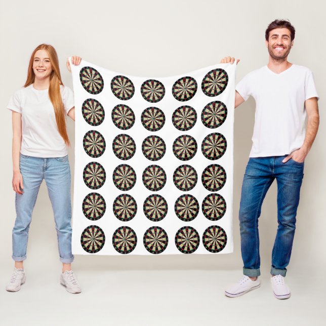 Dartboards Bullseye Pattern, Medium Fleece Blanket (In Situ)