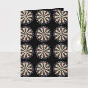 Dartboards On Black, Birthday Card. Card