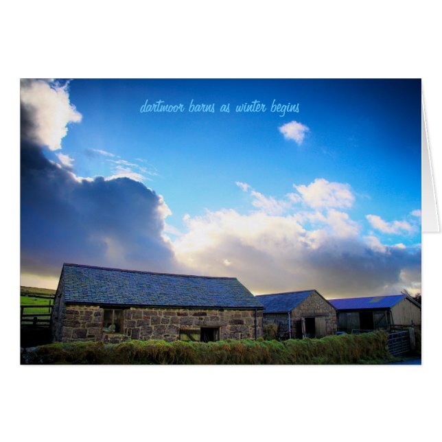 Dartmoor Barns blank notelet / card (Front Horizontal)