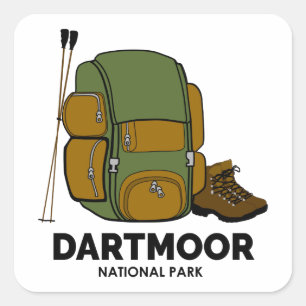 Dartmoor National Park Backpack Square Sticker