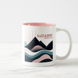 Dartmoor National Park Coloured Hills Two-Tone Coffee Mug