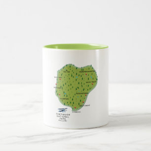 Dartmoor national park England Map Two-Tone Coffee Mug