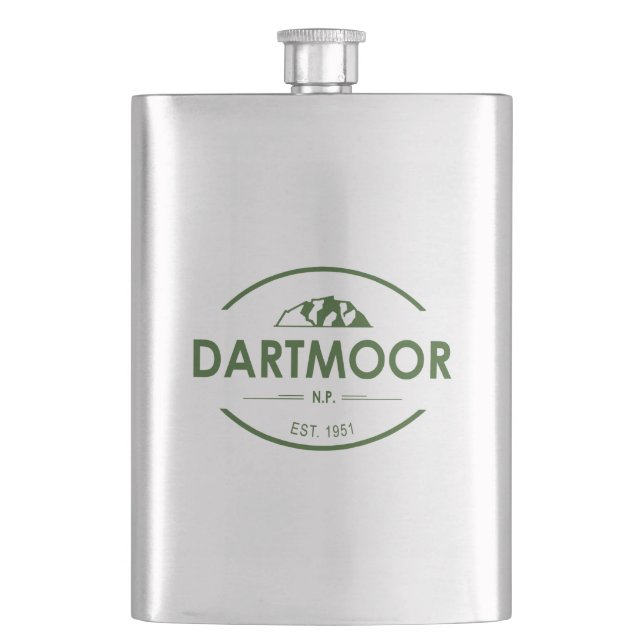 Dartmoor National Park Hip Flask (Front)