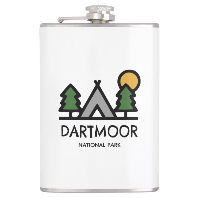 Dartmoor National Park Hip Flask (Front)