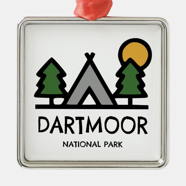 Dartmoor National Park Metal Ornament (Front)
