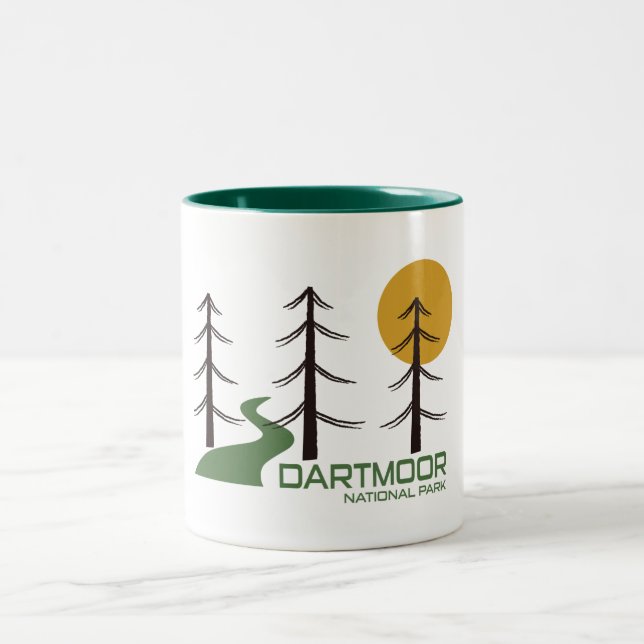 Dartmoor National Park Trail Two-Tone Coffee Mug (Center)