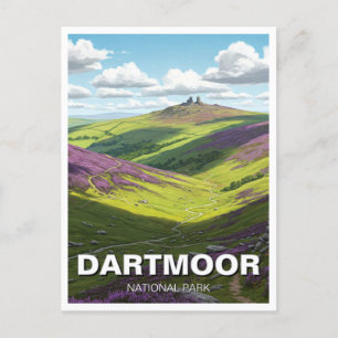 Dartmoor National Park Travel Postcard
