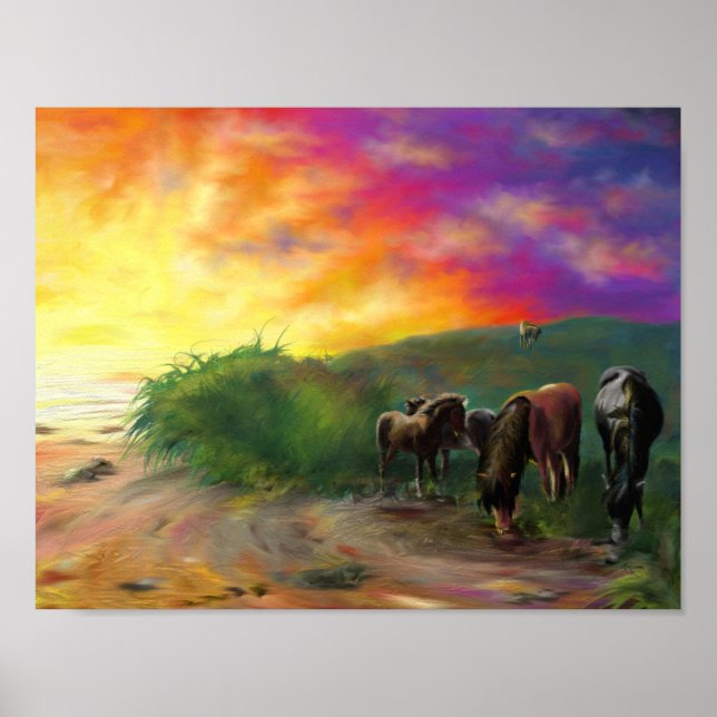 Dartmoor Ponies Poster (Front)