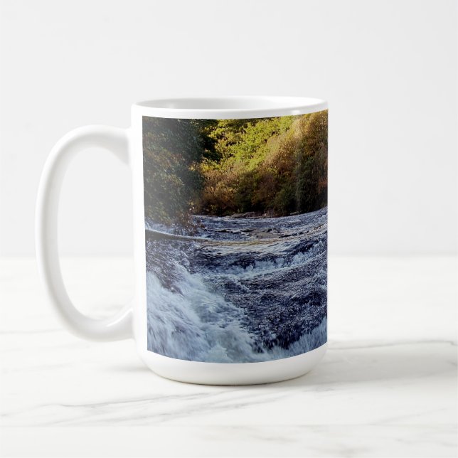 Dartmoor River Dart Vally Rowbrook Autunm Coffee Mug (Left)