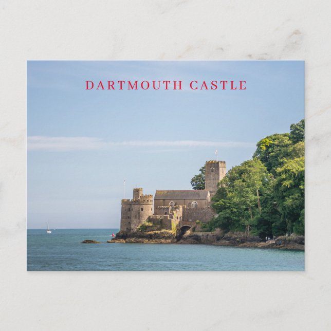 Dartmouth Castle view postcard (Front)
