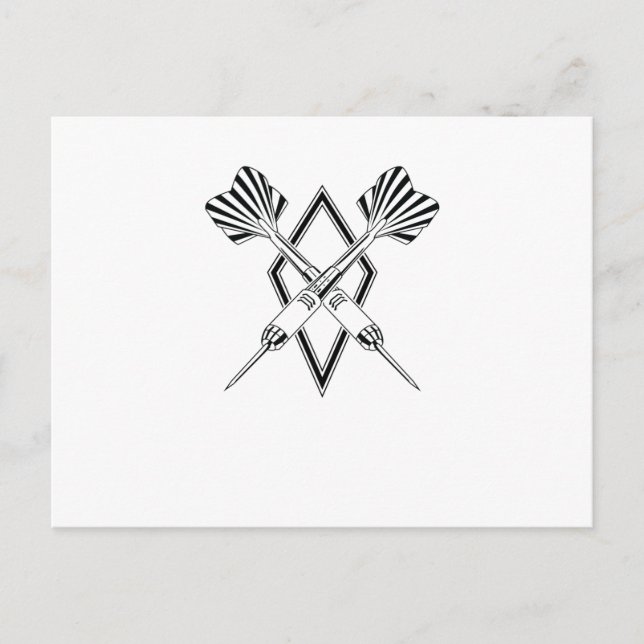 Dartpfeile überkreuz postcard (Front)