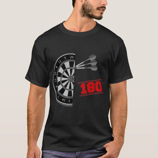 Darts 180 points One Hundred And Eighty gift T-Shirt (Front)