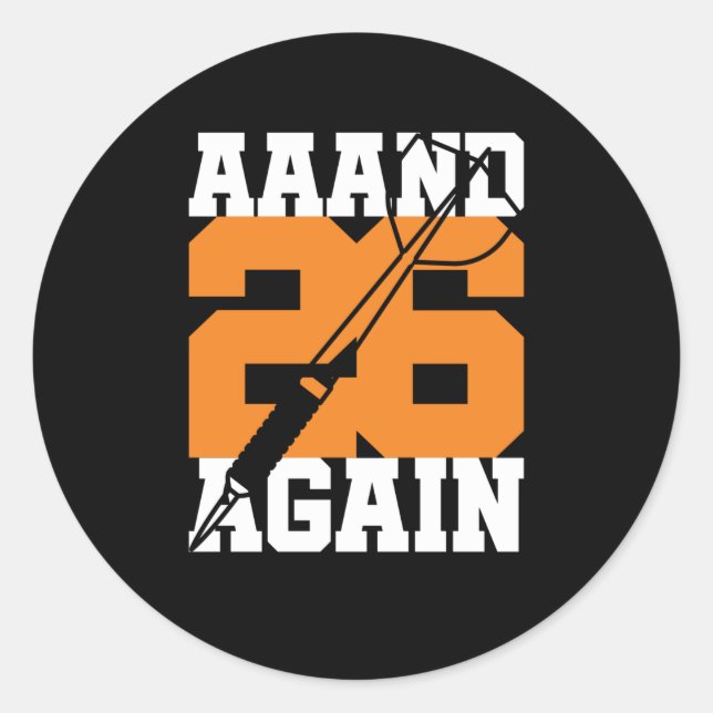 Darts 26 Again Club Hobby Sports Funny Classic Round Sticker (Front)