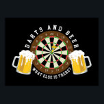 Darts and Beer  Dartboard Tournament Sport Fun Poster<br><div class="desc">Darts and Beer  Dartboard Tournament Sport Fun Anime Cartoon Comic Fiction Manga</div>