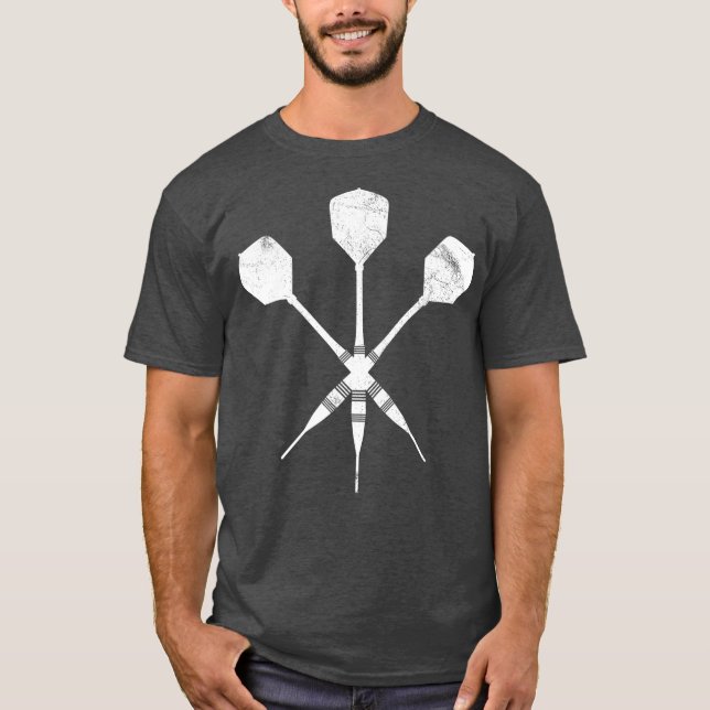 Darts Arrow  Dart Bord Gift Tee Arrows (Front)
