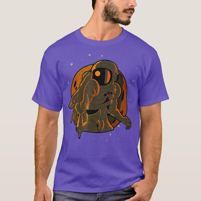 Darts Astronaut Outer Space Spaceman T-Shirt (Front)